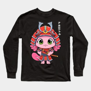 Japanese Axolotl Samurai Long Sleeve T-Shirt